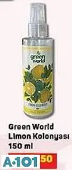 GREEN WORLD LİMON KOLONYASI 150ML